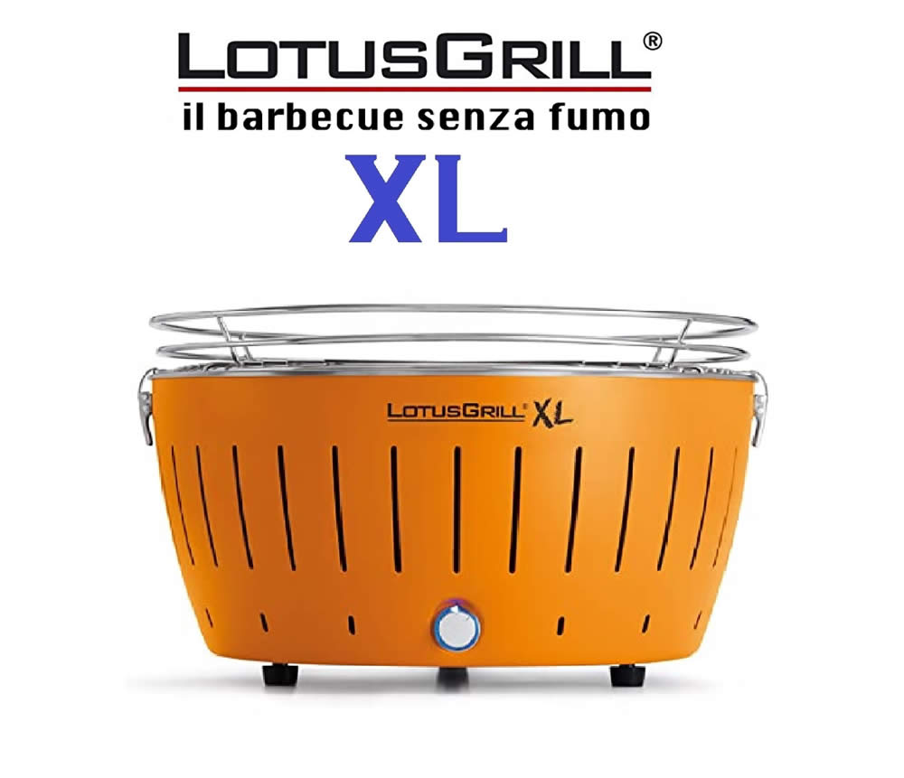 BARBECUE PORTATILE A CARBONELLA/USB- BBQ LOTUSGRILL XL ARANCIONE